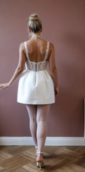 Mini Wedding Dress with Elegant Embellishments for a Glam Look