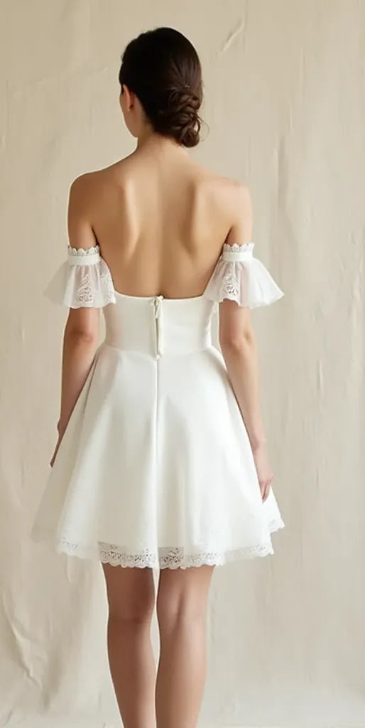 Mini Wedding Dress with Classic Details for a Vintage Appeal
