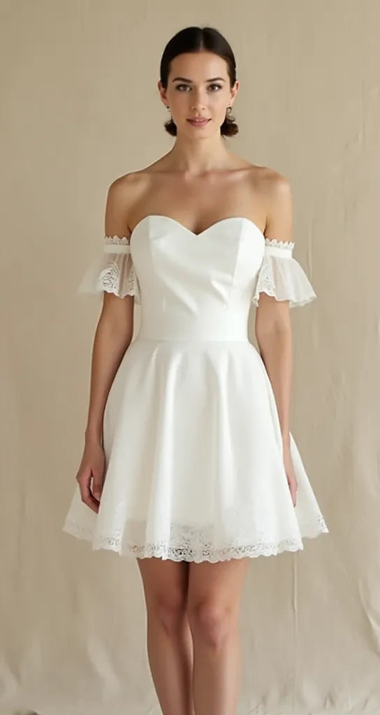 Mini Wedding Dress with Classic Details for a Vintage Appeal