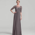Mother Of The Bride Dress - Formal Customized Mother of Dresses Appliques Evening Gowns A Line Elegant Party Dress Lace Half Sleeve robes invitée mariage picture color