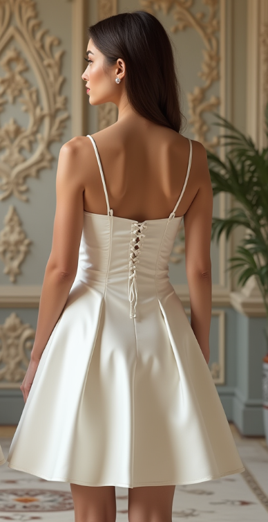 Timeless Satin Wedding Dress mini Bridal Gown for Elegant Brides 2025 collection