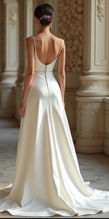 Timeless Satin Wedding Dress Bridal Gown for Elegant Brides 2025 collection