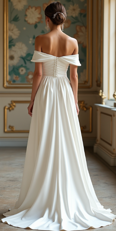 Timeless Satin Wedding Dress Bridal Gown for Elegant Brides 2025 collection