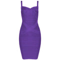 Women'S Sexy Bandage Dresses Christmas Autumn Sleeveless Spaghetti Belt Stretching Fitness Club Party Dress Mini Bodyconvestodos PURPLE