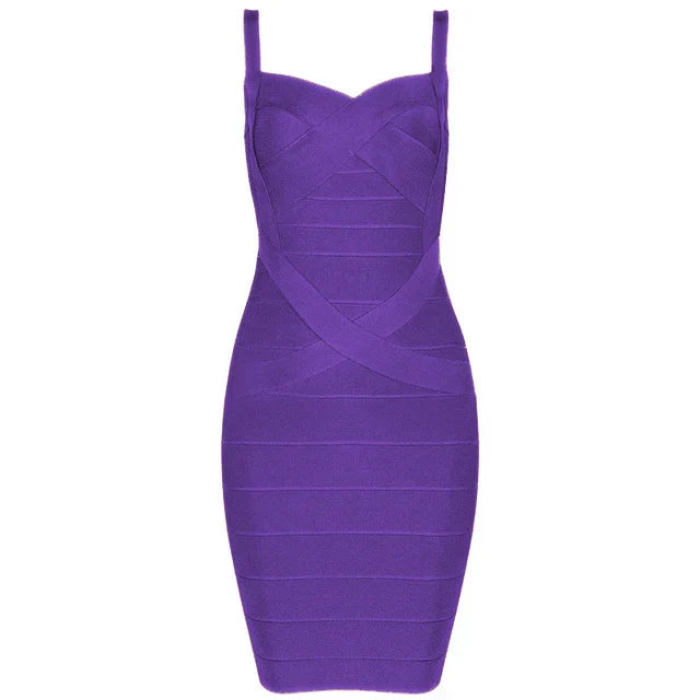 Women'S Sexy Bandage Dresses Christmas Autumn Sleeveless Spaghetti Belt Stretching Fitness Club Party Dress Mini Bodyconvestodos PURPLE