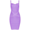 Women'S Sexy Bandage Dresses Christmas Autumn Sleeveless Spaghetti Belt Stretching Fitness Club Party Dress Mini Bodyconvestodos Lavender