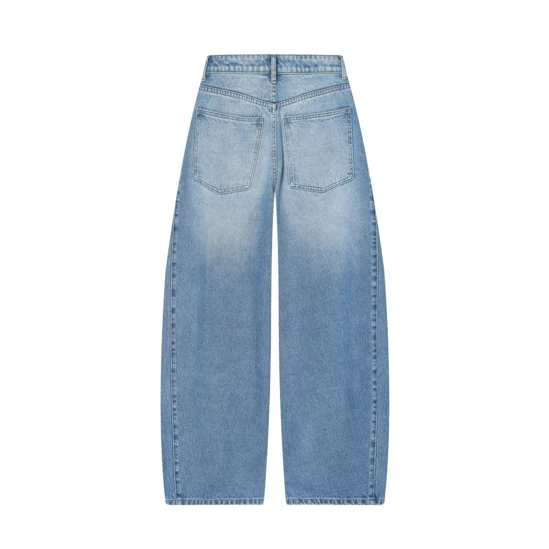 European and American 2025 Winter New Women's Casual Versatile Simple Mid Waist Balloon shaped Loose Jeans