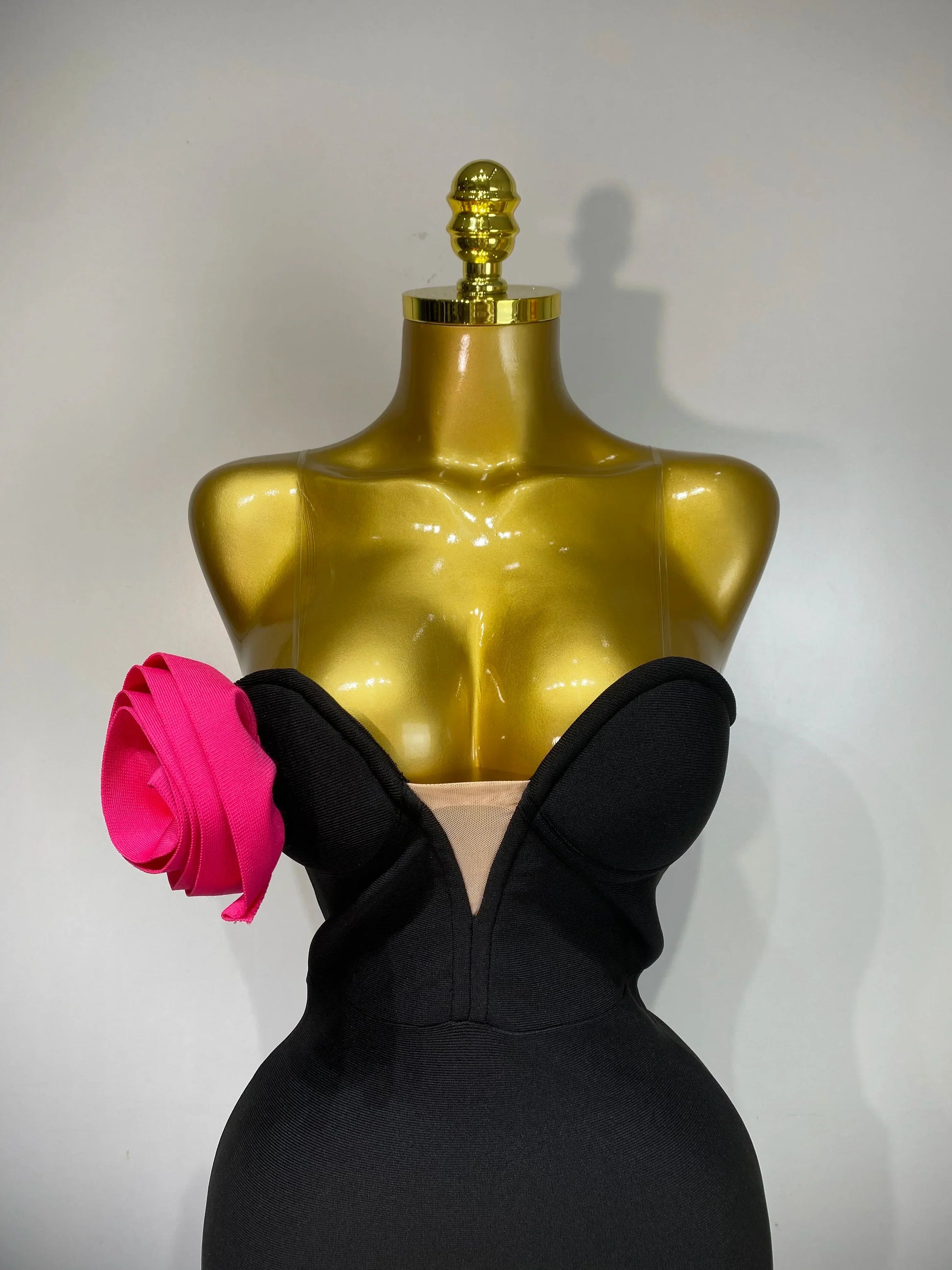 Women Sexy Strapless Backless Flower Patchwork Maxi Long Bandage Dress Elegant Evening Club Luxury Birthday Party Dresses