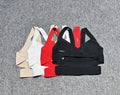2024 Casual Women'S Ultra Short Bandage Vest Spaghetti Strap Sleeveless Hollow Out Solid Color Backless Top Women'S Sports Vest