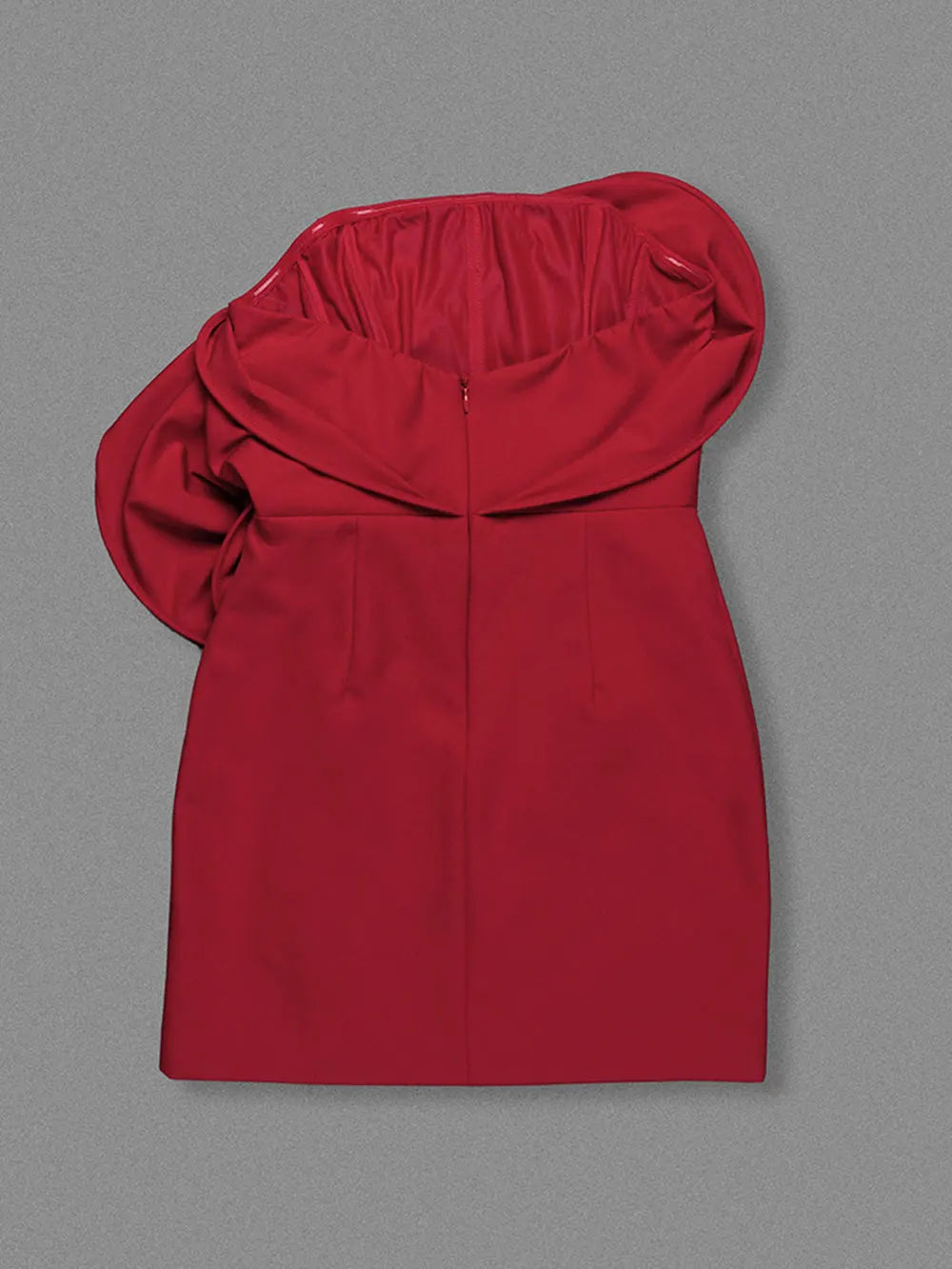 2024 Sexy Women 3D Flower Design Christmas Dress Strapless Sleeveless Bodycon Bareback Mini Dress Cocktail Evening Party Vestido