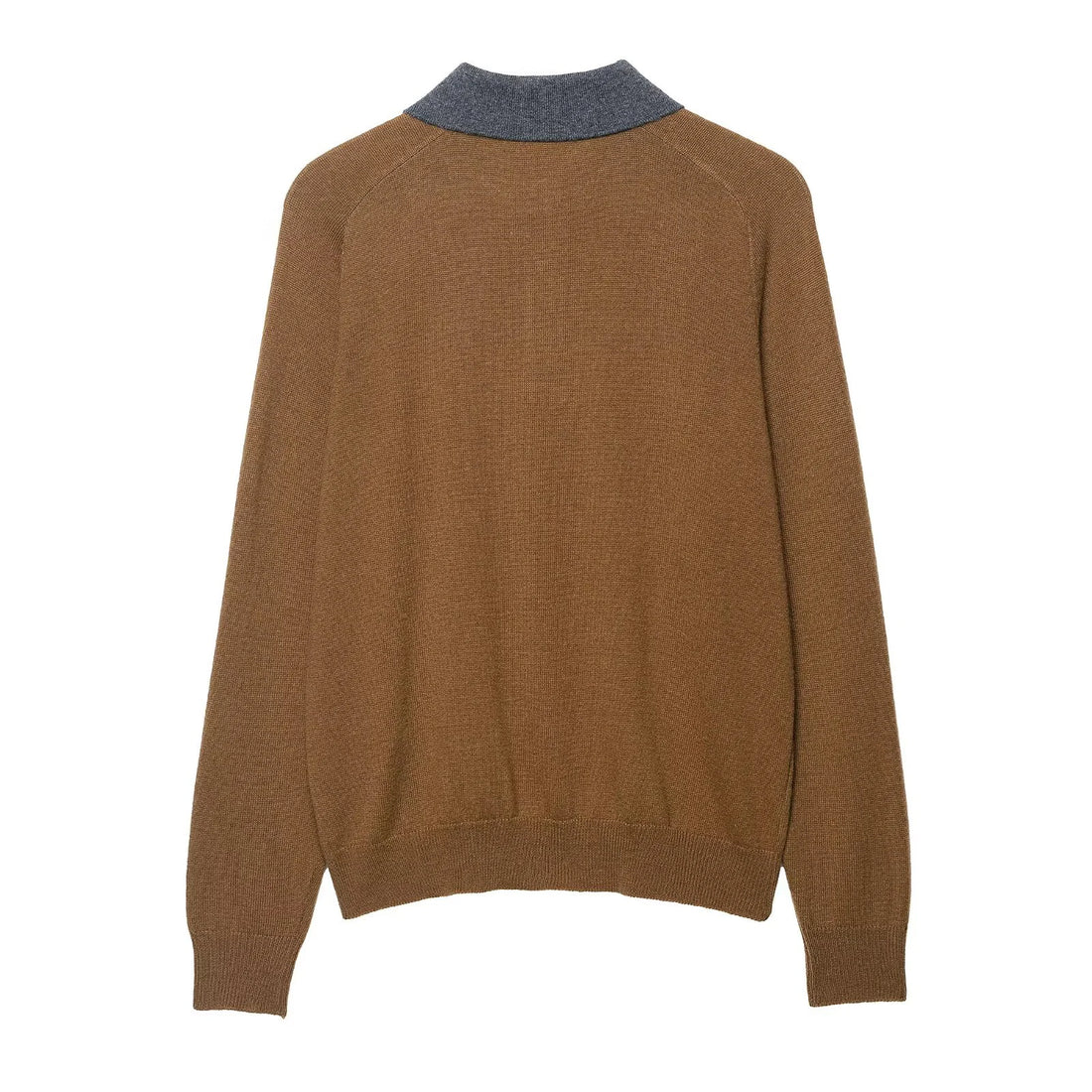 European and American style new women's fashion contrasting single breasted loose diamond knitted polo shirt casual sweater