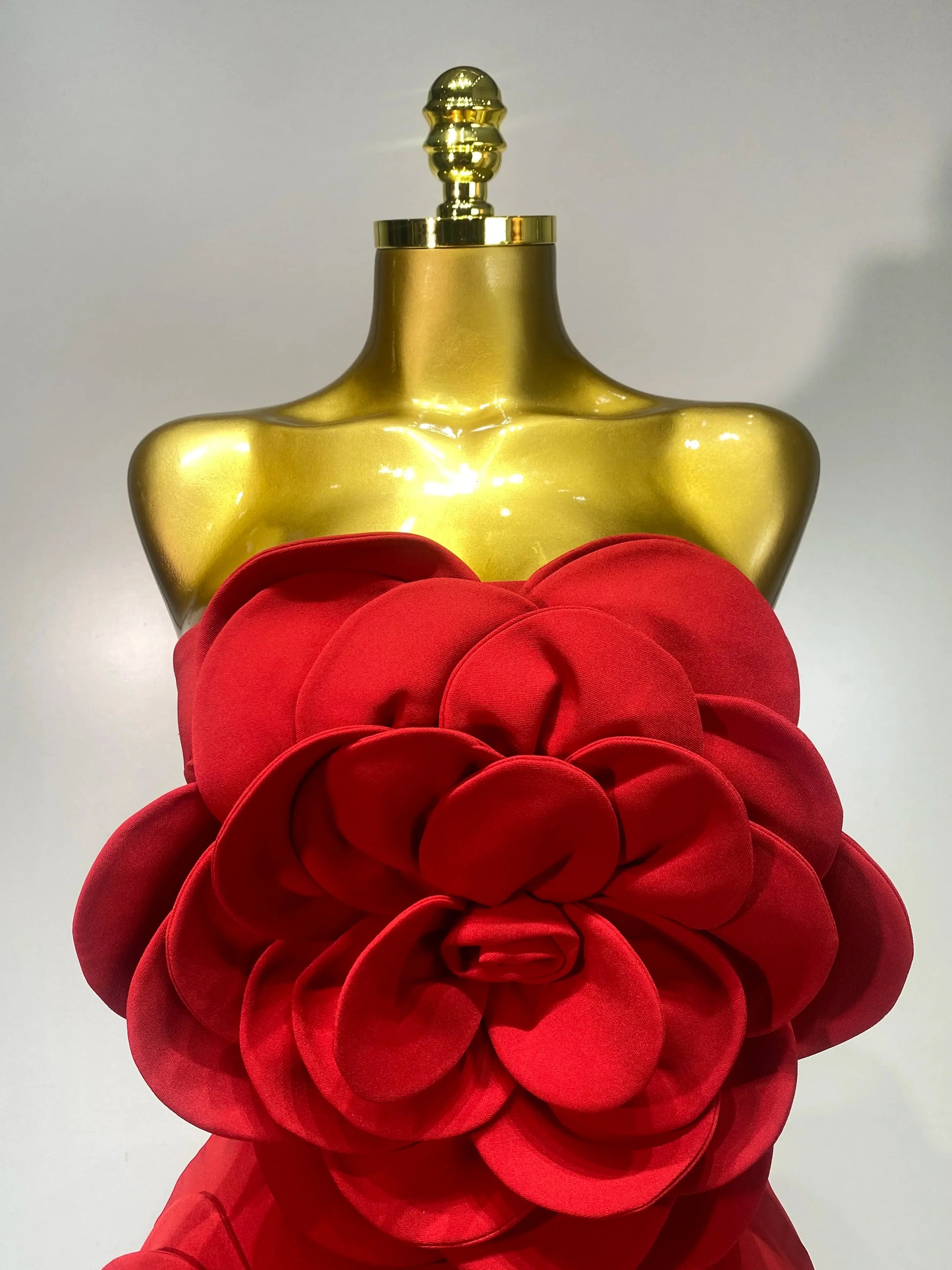 Women Sexy Strapless Backless Flower Red Mini Bodycon Dress Celebirty Elegant Evening Club Party Luxury Birthday Dresses