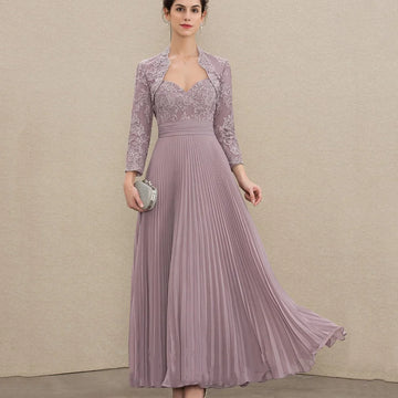 Mother Of The Bride Dress - Customized Elegant Chiffon Bridal Dress A Line Sweetheart Wedding Party Gowns Formal Occasion Applique Mother Dresses For Bride as picture