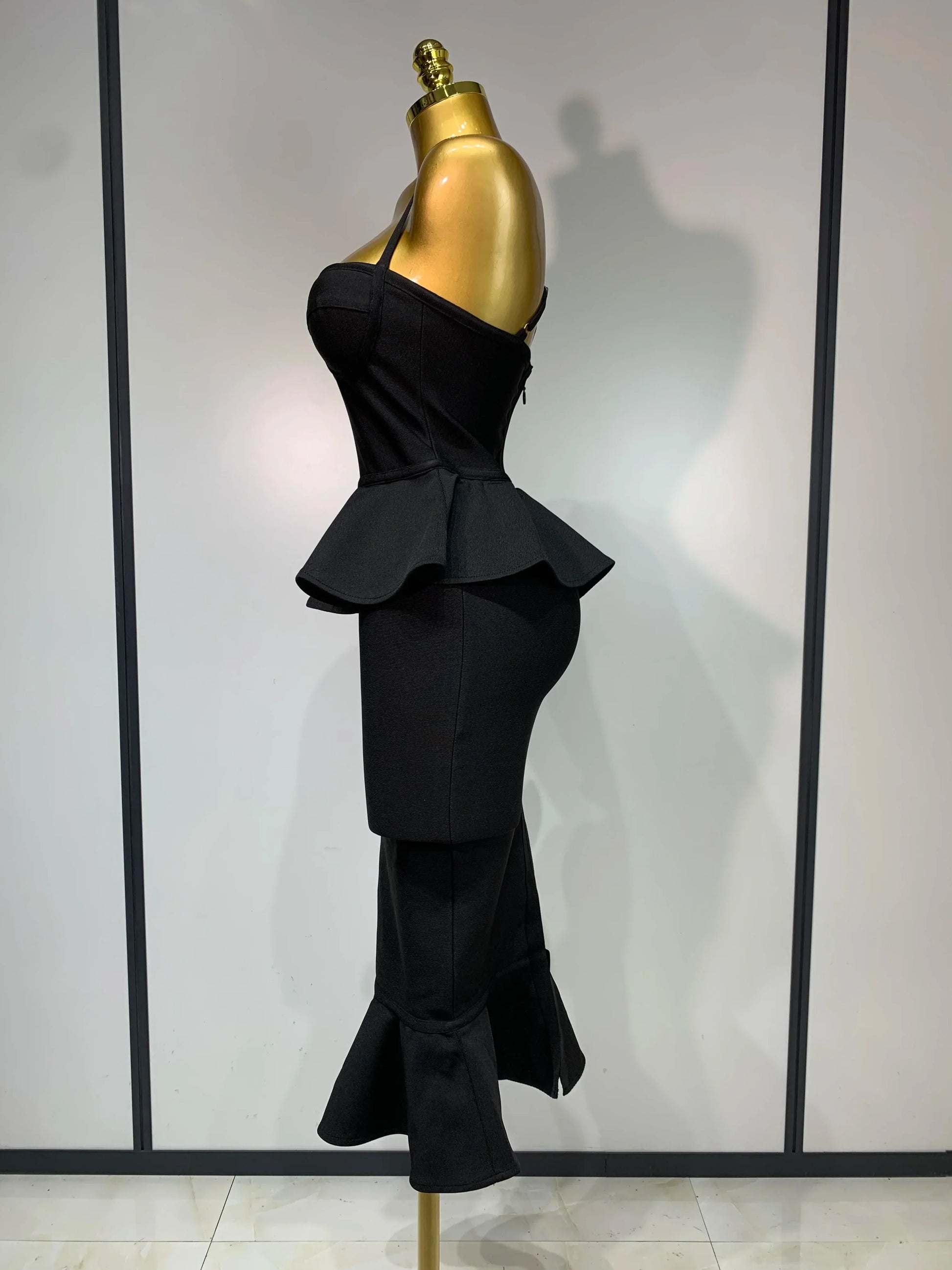 Women Sexy Backless Tierred Bodycon Bandage Dress Celebrity Elegant Evening Party Club Wedding Dress Birthday Vestido