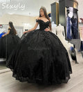 Mexican Black Quinceanera Dresses Charro Elegant 3D Flowers Vestidos De Xv 15 Anos Halloween Costume Photoshoot Horse Customized
