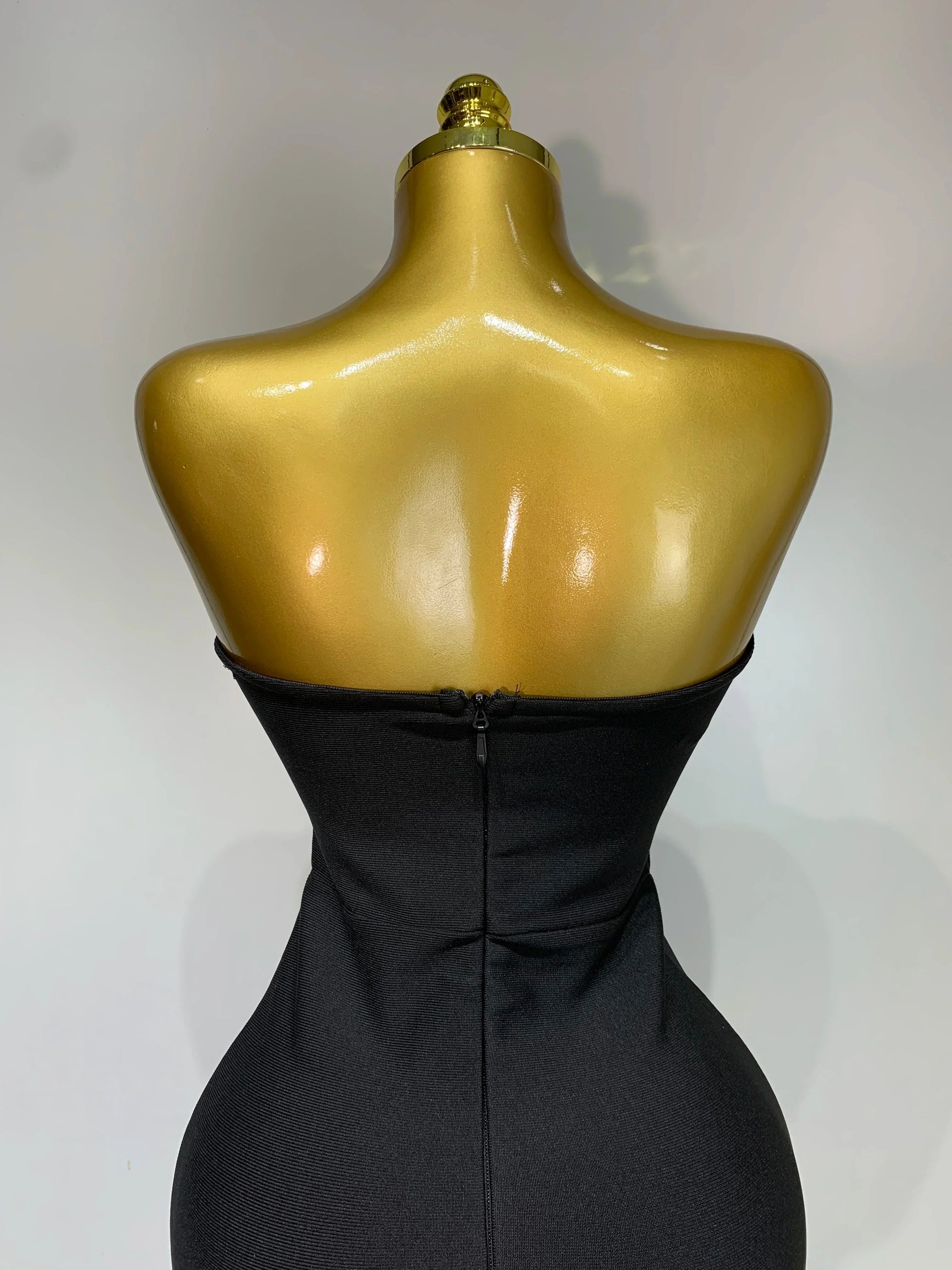 Women Sexy Strapless Colorful Crystal Bodycon Mini Bandage Dress Spring Elegant Party Celebrate Birthday Outfit