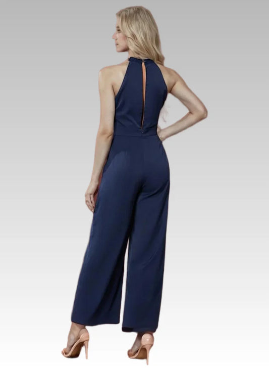 Mother Of The Bride Dress - Fashion Elegant Jumpsuit Evening Prom Chiffon Chain Strap Halter Sleeveless Ankle Length Wedding Guest Dress 2025 free customize