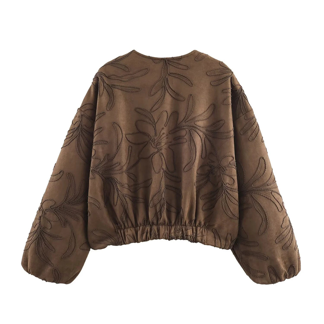 European and American Style 2025 Winter New Women's Casual Faux Fur Embroidered Pilot Jacket Coat