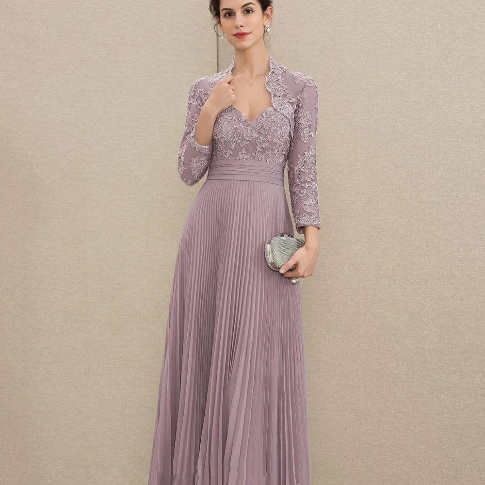 Mother Of The Bride Dress - Customized Elegant Chiffon Bridal Dress A Line Sweetheart Wedding Party Gowns Formal Occasion Applique Mother Dresses For Bride