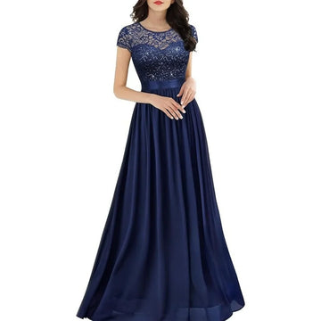 Mother Of The Bride Dress - Formal Custom Elegant Mother of Dresses O Neck Evening Gowns Sequined A Line Bride Party Dress Lace robes invitée mariage picture color