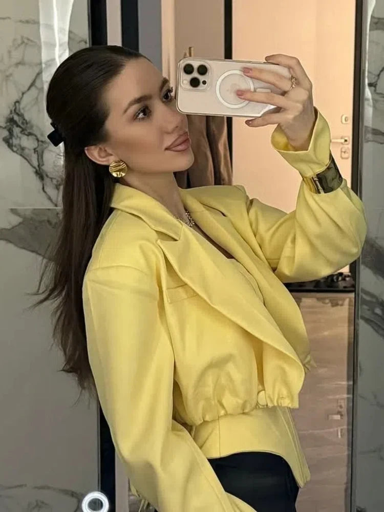 Fishbone Tube Tops Lapel Short Jacket Women Sexy Sleeveless Backless Sheath Tops Long Sleeve Loose Coats Fashion Lady 2 Pcs Suit