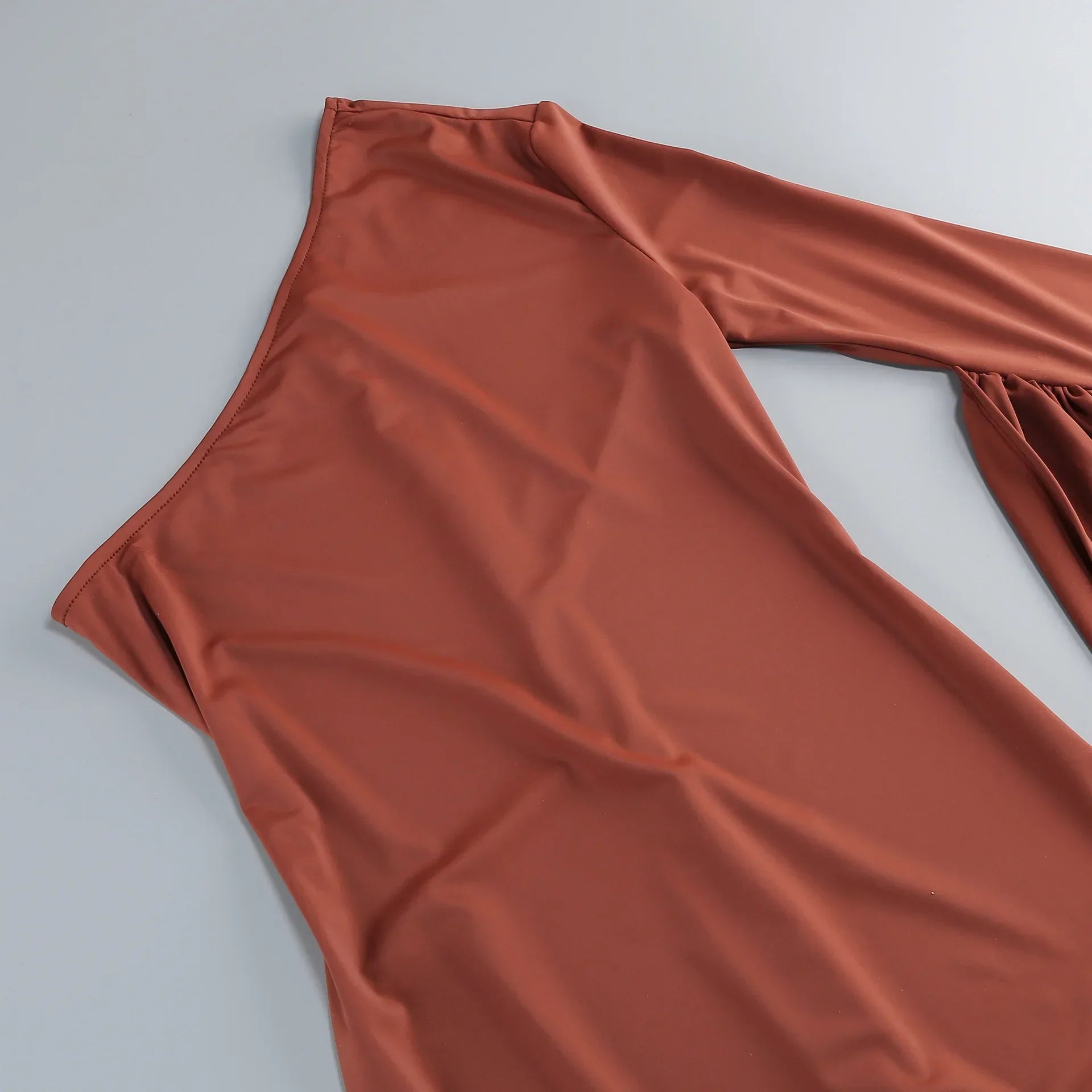 New Sexy Off-shoulder Long Skirt High-end Women's Slim Single-sleeved Dress Celebrate Evening Party Outfit Wholesale