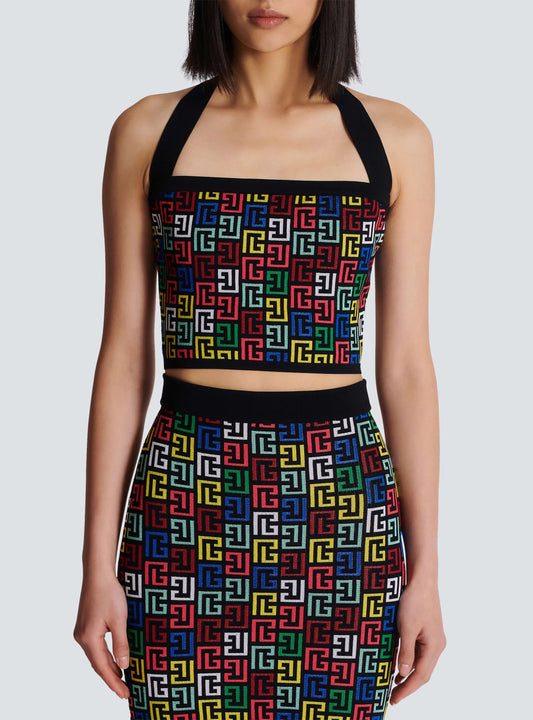 2024 New Women Sexy Halter Off the Shoulder Bodycon Mini Bandage Dress 2 Pieces Jacquard Celebrate Nightclub Party Dress Vestido black