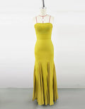 Yellow Color Women Sexy Strapless Bodycon Long Maxi Bandage Dress Celebrate Birthday Vacation Graduation Season Outfit