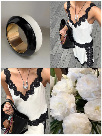 Lace Patchwork Vest Long Skirt Suits Women Glamorous Spaghetti strap Deep V Sleeveless Backless Top High Split Skirts New Outfit