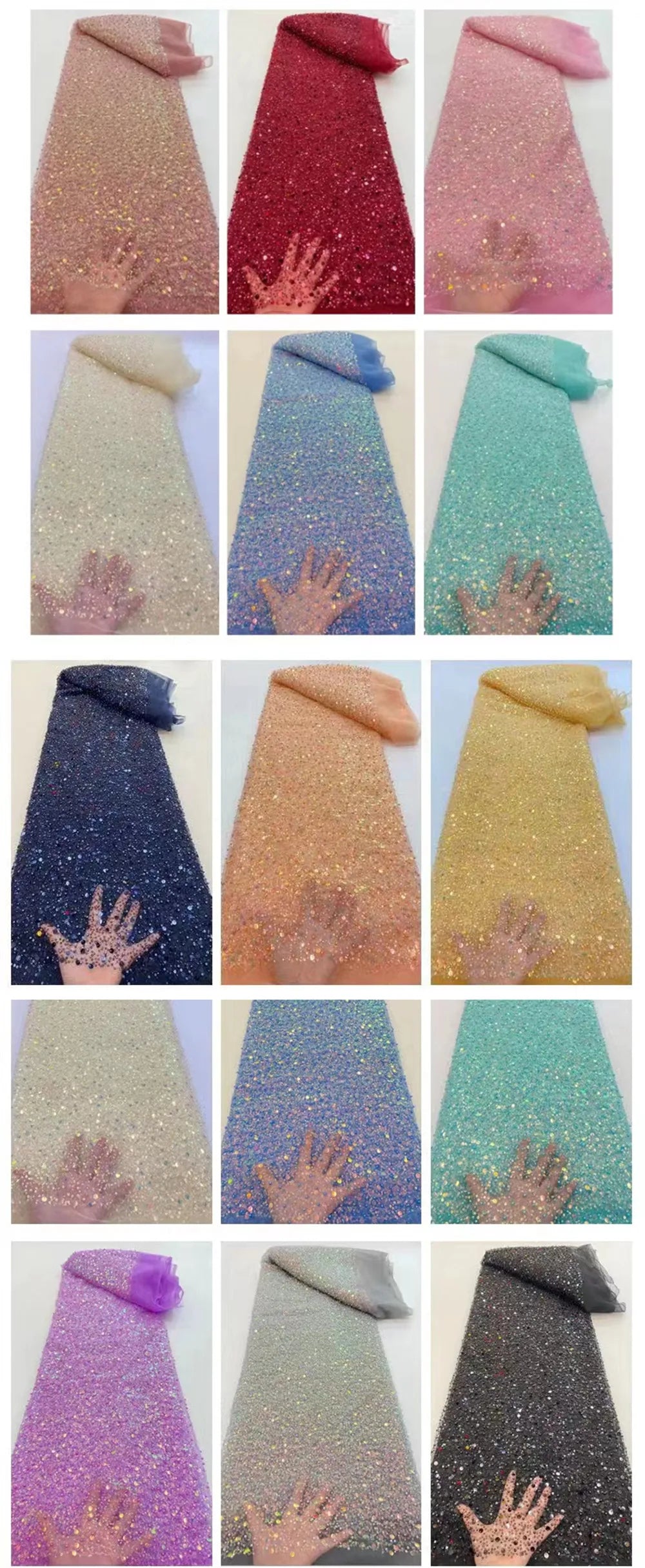 Modest Shiny Sequins Glitter Fabric Prom Dress Long Puffy Sleeves A-Line vestidos de fiesta Elegant فستان حفلات الزفاف