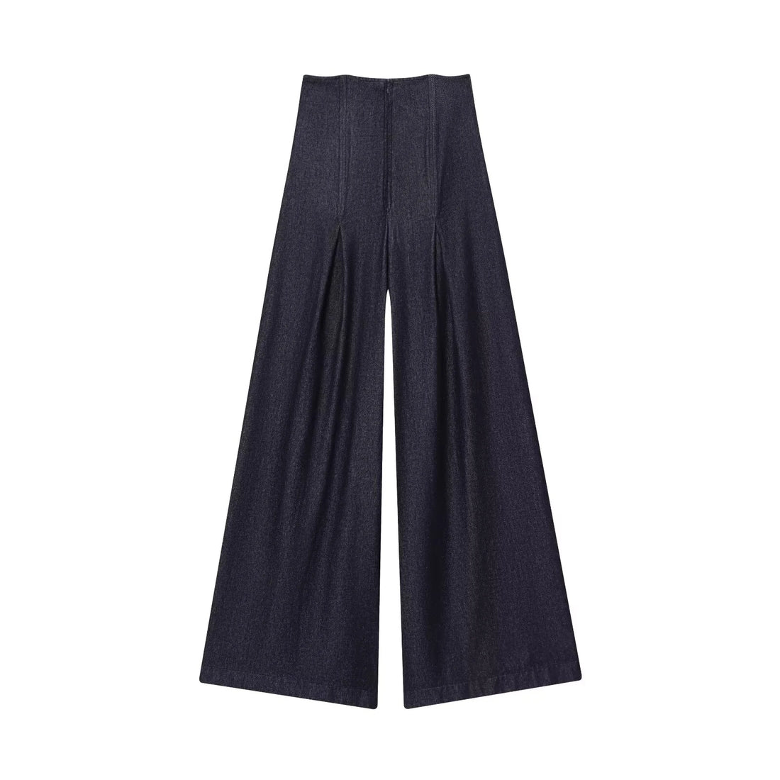 2025 Autumn New Product: Casual Ultra High Waist Straight Leg Wide Leg Pants with Folded Details Wide Leg Jeans