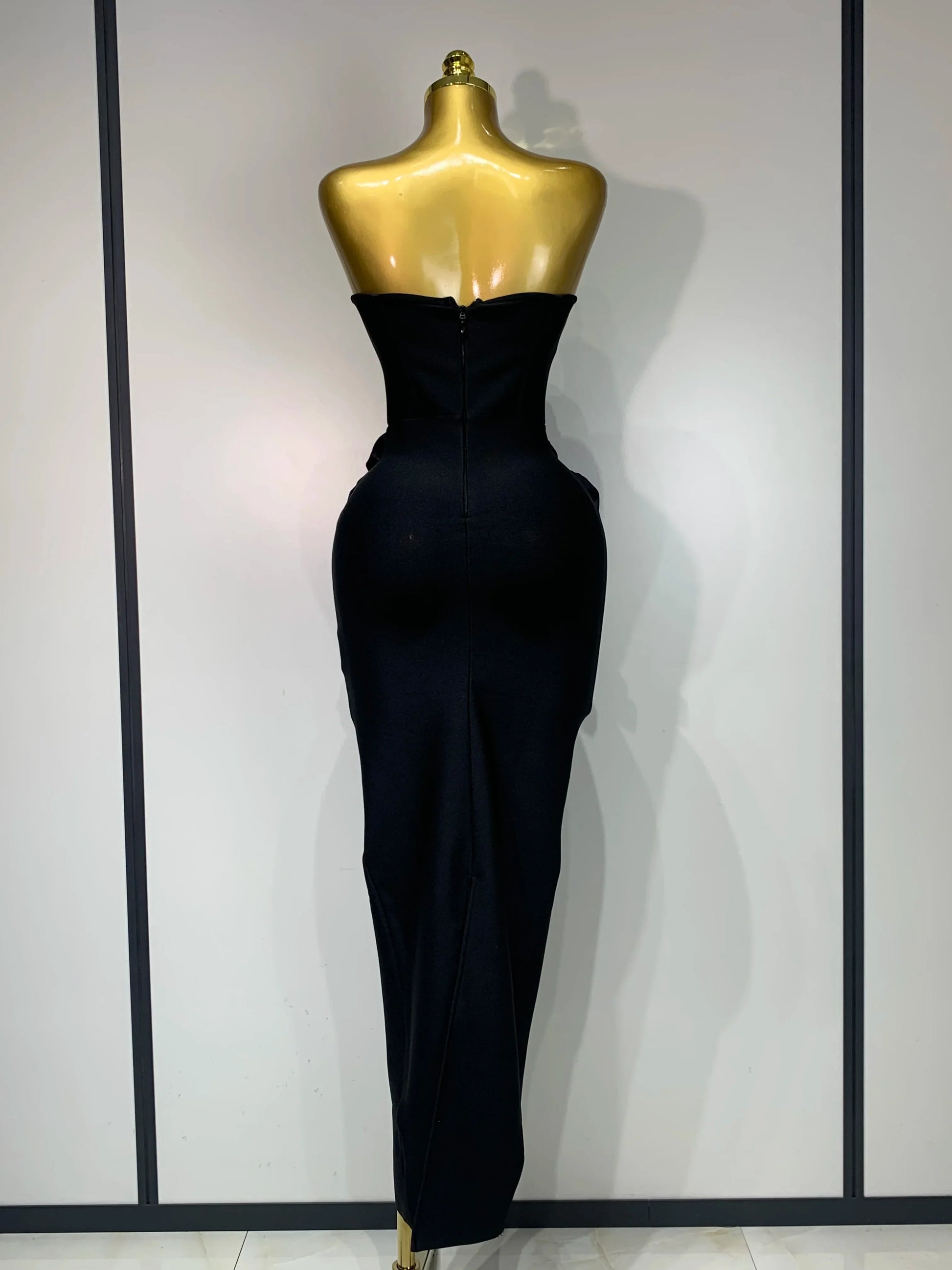 Women Sexy Strapless Florals Strapless Bodycon Bandage Dress Celebrity Elegant Festival Celebrate Evening Party Birthday Dresses