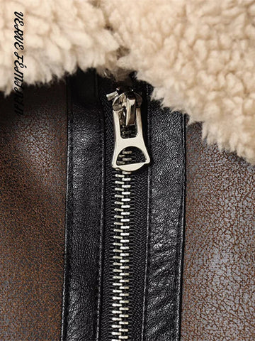 Lapel Sashes Zipper Short Bomber Jacket Women Fashion Turn-down Collar Long Sleeve Zipper Autumn Winter Coats New Lady Outerwear