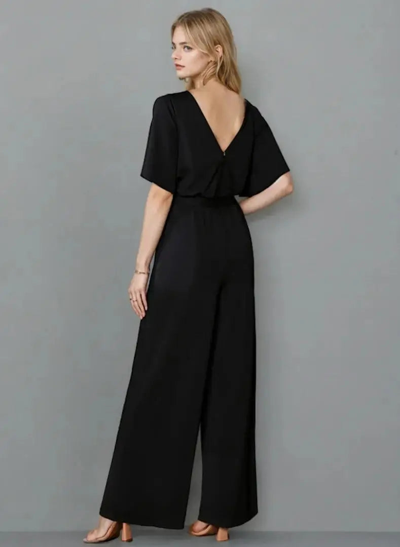Mother Of The Bride Dress - Elegant Jumpsuit Evening Gown Chiffon Scoop Neck Short Sleeves Prom Gown Ankle Length Wedding Guest Dress 2025 free customized