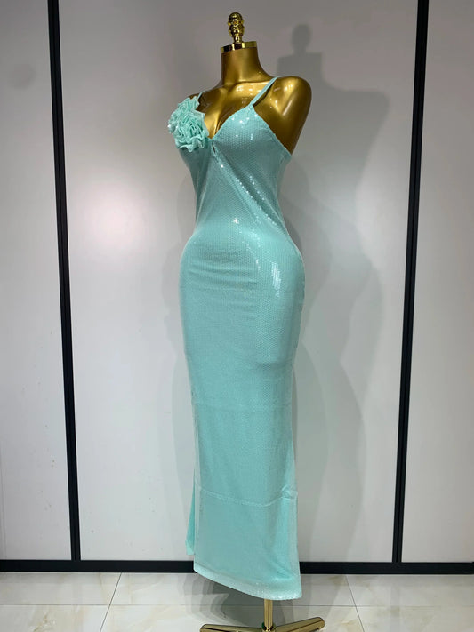 Women Sexy Sling V Neck Appliques Sequines Glitter Bodycon Long Dresses Luxury Birthday Party Celebrity Evening Prom Gown