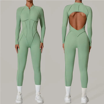 Yoga Suit Gym Set Women Training Sportswear Fitness Long Sleeved Sports Jumpsuit Women Push Up Female Workout Clothes Bodysuits