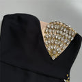 High Quality Women Sexy Strapless Shinning Crystal Bodycon Bandage Long Dress Celebrate Evening Party Red Carpet Outfit Vestido