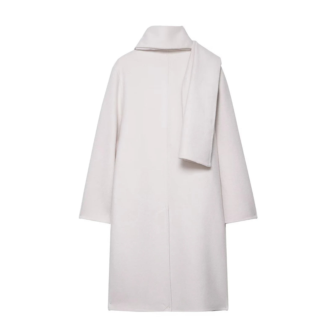 2025 autumn new women's clothing retro loose casual temperament simple blend medium long coat jacket