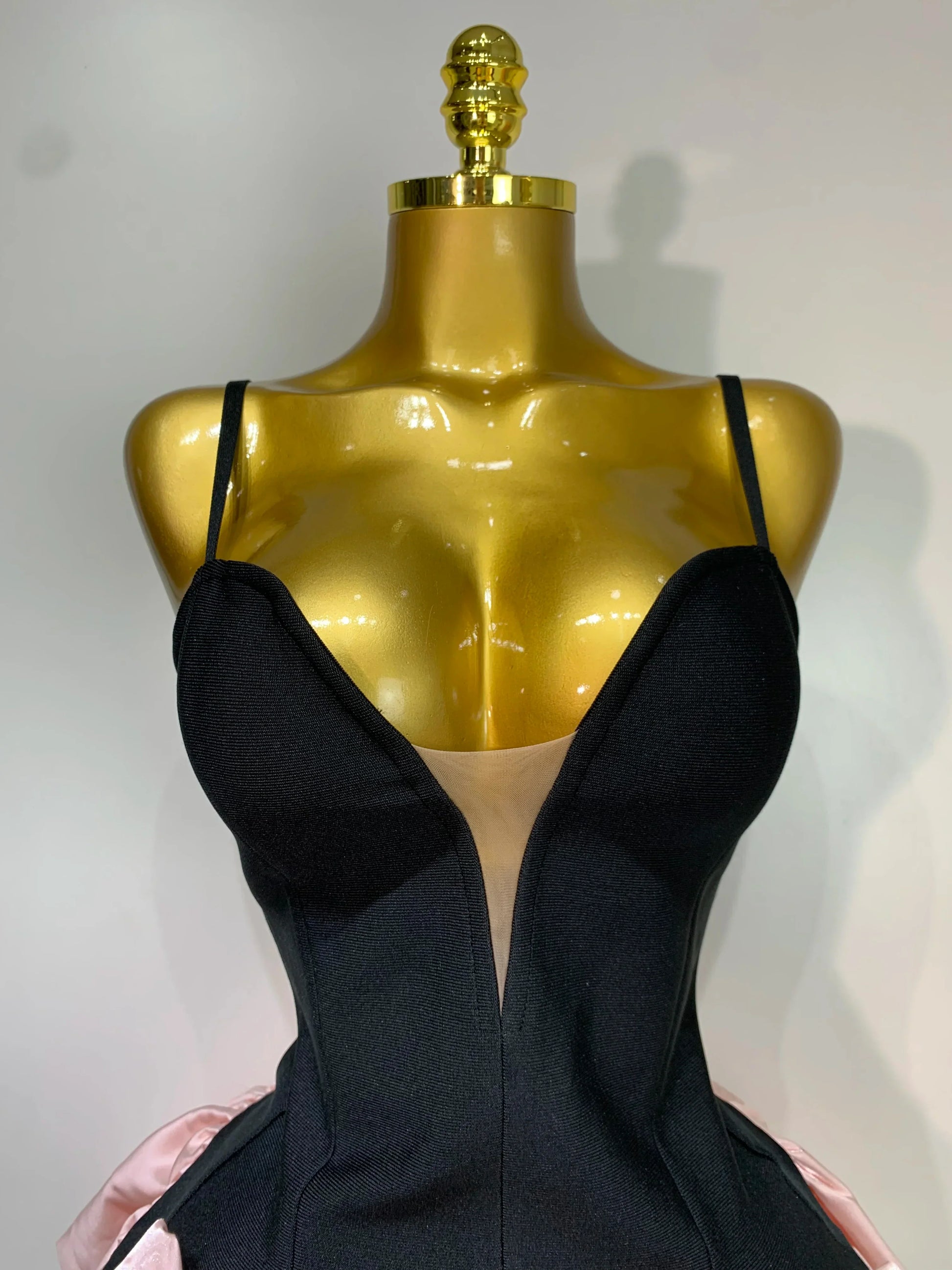 Women Sweety Short Bandage Dresses Evening Party Bow Decoration Bubble A-line Mini Girls Dress Elegant Luxury Birthday Dress