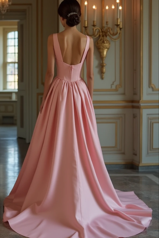 Elegant Evening Gown – Luxury pink A-Line Dress for Formal Events & Special Occasions