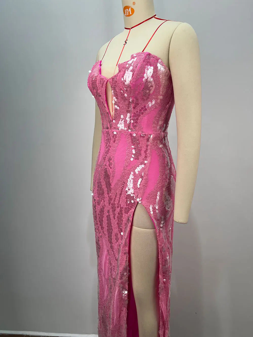 2025 Women'S Light Luxury Sequin Design Long Dress Strapless Sleeveless Bodycon Backless Sexy Maxi Dress Evening Party Vestidos