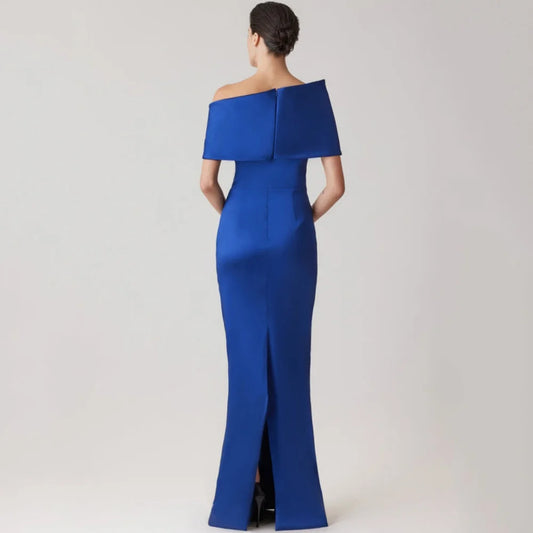 Mother Of The Bride Dress - Customized Elegant Bridal Dress Sheath Off Shoulder Wedding Party Gowns Formal Occasion Satin Mother Dresses For Bride New