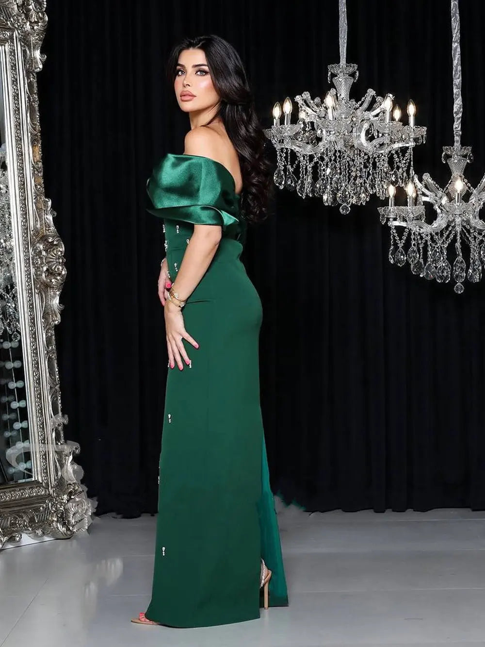 2025 Elegant Women's Light Luxury Hot Diamond Patchwork Bandage Dress O-Neck Sleeveless Bodycon Long Dress Evening Party Vestido