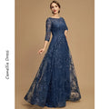 Mother Of The Bride Dress - A-line Evening Scoop Illusion Dress Elegant And Pretty Women's Dresses Lace Sequins Mother of the Bride Dresses Vestido