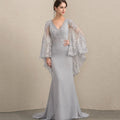 Mother Dresses Vintage Customized Mermaid V Neck Bride Party Dress Lace Formal Occasion Gown Applique robes invitée mariage