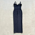 New Summer Women Sleeveless Sexy Strap V-Neck Shinning Crystal Bodycon Long Bandage Dress Celebrate Evening Party Outfit