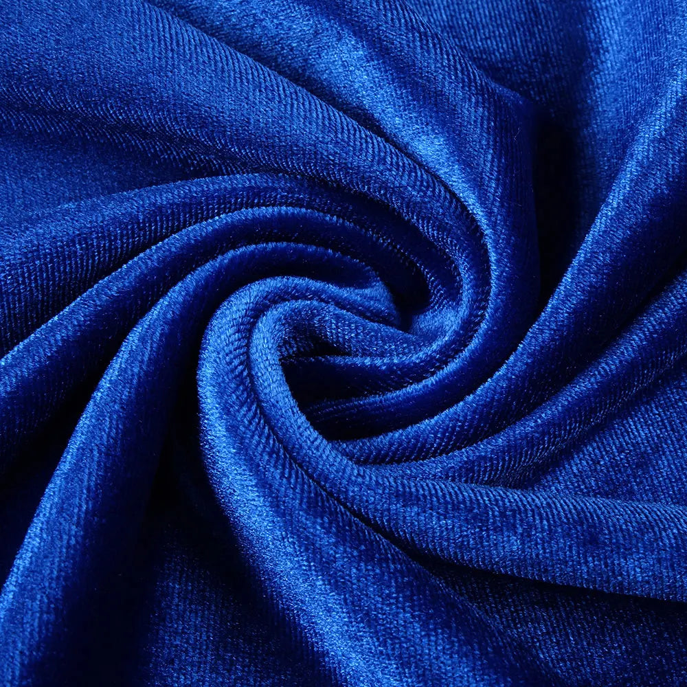 2025 Spring Sexy Women's Hanging Neck Sleeveless Blue Velvet Dress Fashion Bodycon Backless Long Dresses Evening Party Vestidos