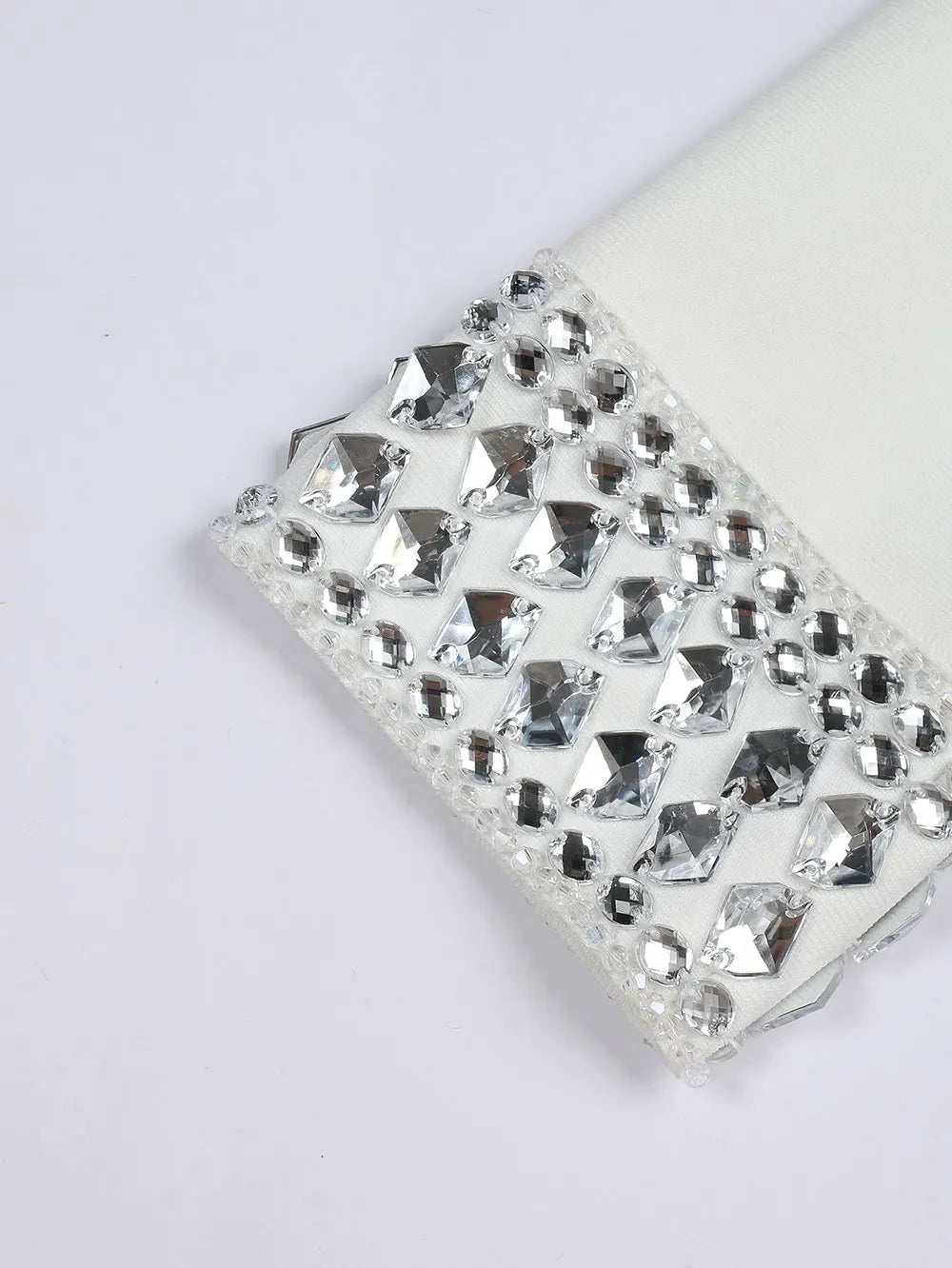 Women's Light Luxury Nail Bead Bandage Short Skirt Set O-neck Long Sleeve Short cardigan Coat+Mini Skirt Two Piece Set