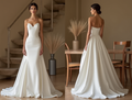 Strapless Mermaid Bridal Gown – Sweetheart Neckline & Satin Train