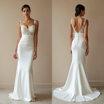 Mermaid Fit-and-Flare Wedding Dress with a Dramatic Silhouette